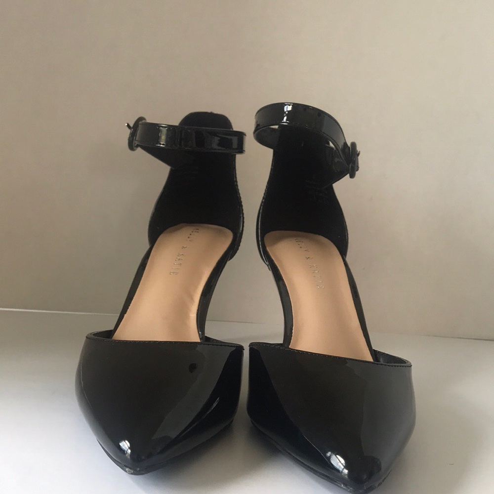 Kelly and Katie Riani Black Patent Pumps